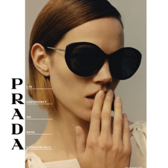 NWOT - Prada Round Acetate Polarized Sunglasses - Picture 1 of 11